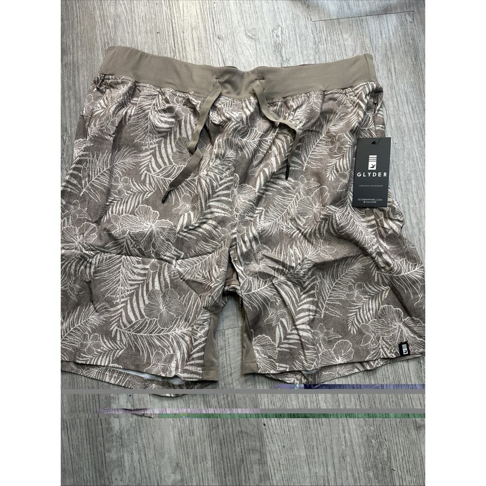 Glyder Men's Acadia Shorts - Island Tropical Print Size XL NWT Retail$64